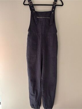 Emory Park washed dark denim overall joggers